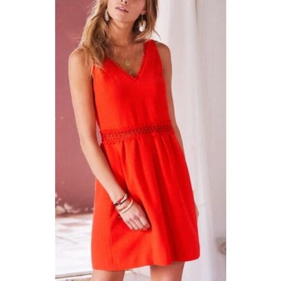 Sezane Daniela Red Mini Dress Sz. 4 - Picture 1 of 8